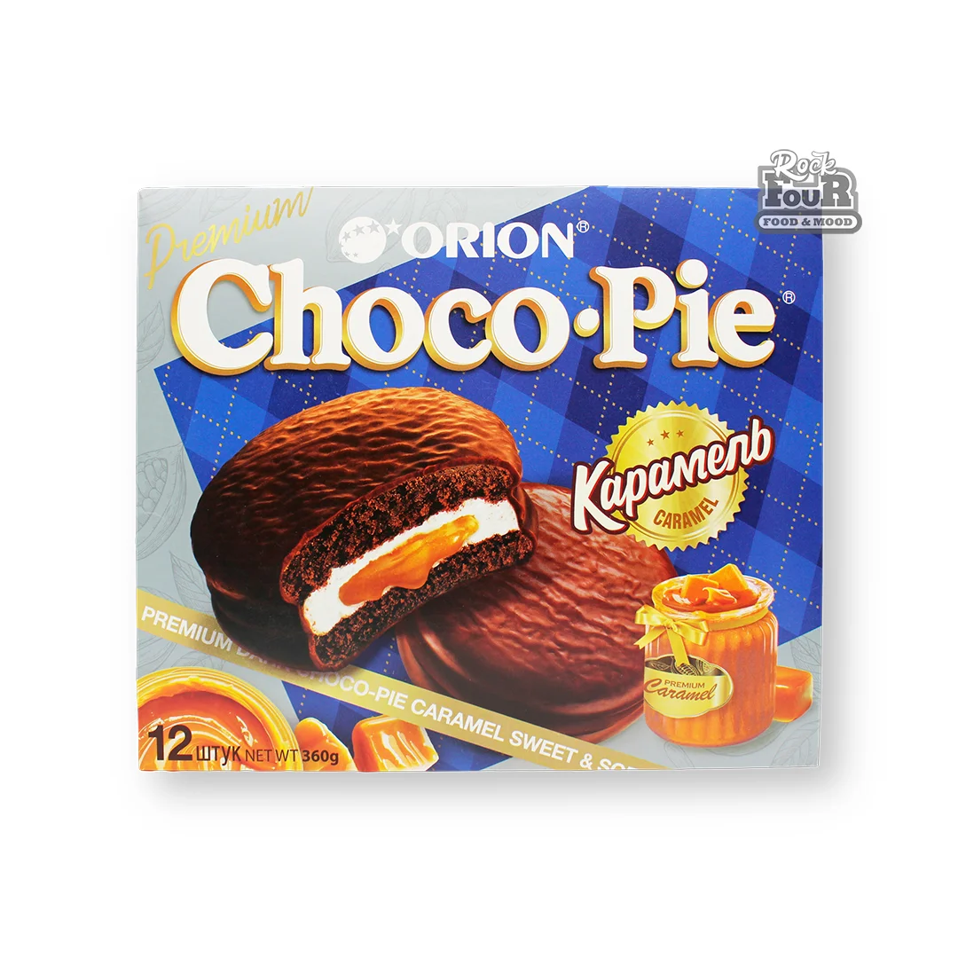 Confectionery "Orion Choco-Pie Caramel" in glaze 12pcs